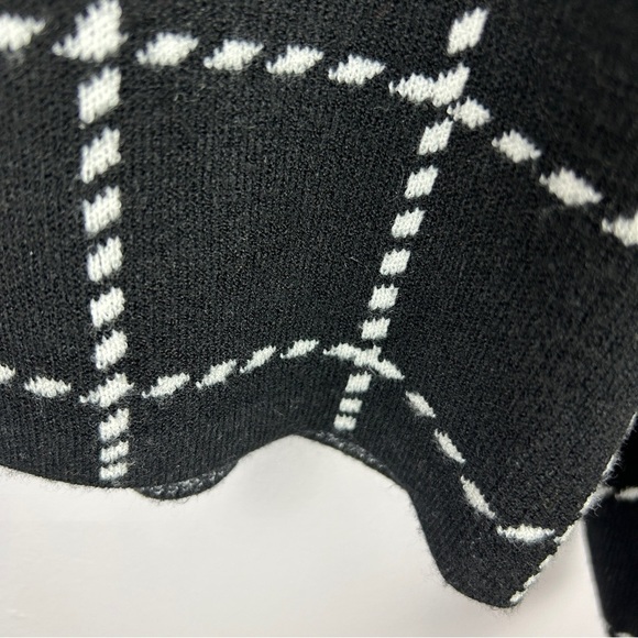 89th & Madison Window Pane Double Breasted Cardigan Medium Black NWT - Picture 8 of 13